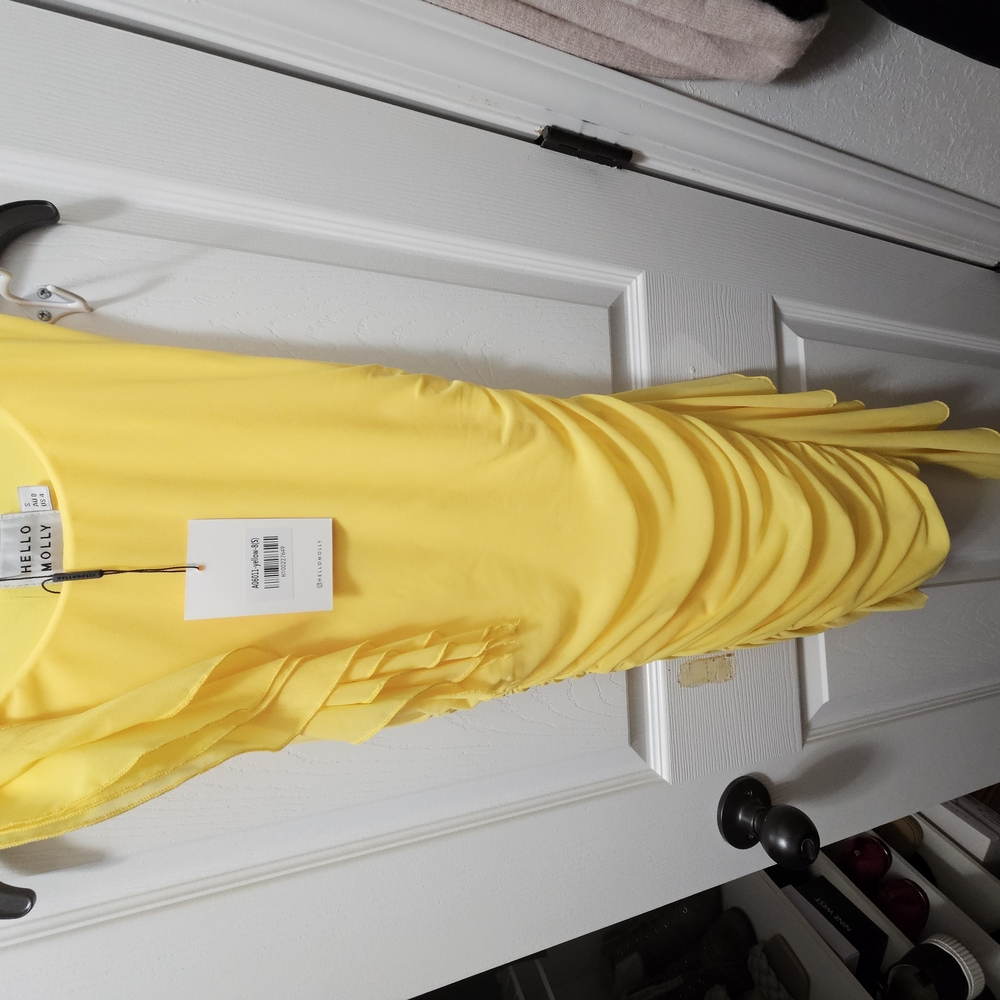 Hello Molly Yellow Ruffle Dress - Picture 12 of 13